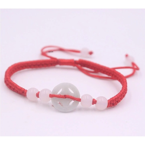 💖 Jade Macrame Bracelet 7”-8” adjustable NEW - Picture 3 of 4